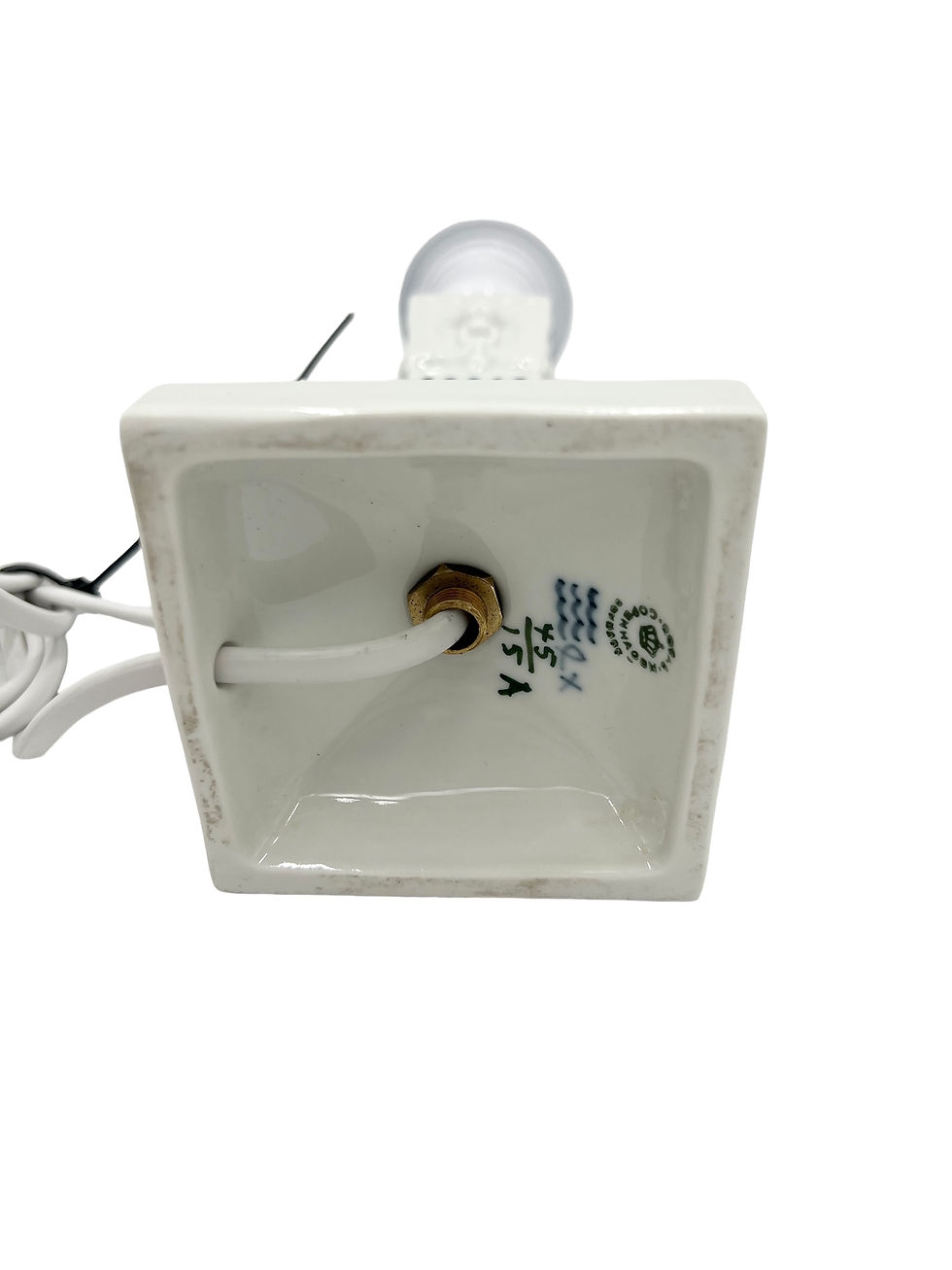 Miniaturebillede: Nr. 45/15A - Lampe med løvehoved - Blå Blomst Royal Copenhagen RC