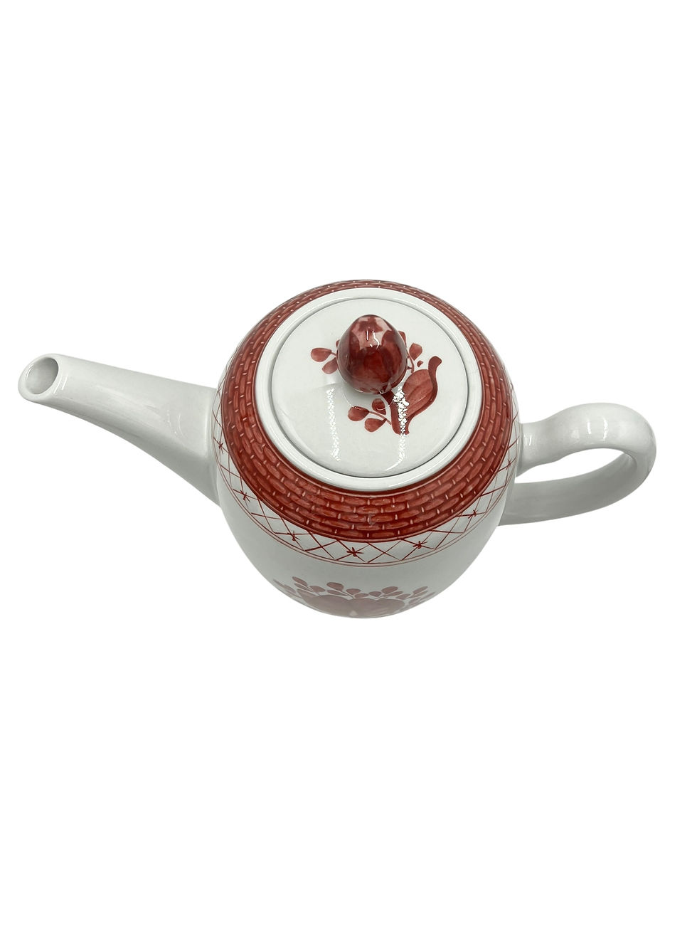 Miniaturebillede: Nr: 13/1105 - Sjælden Kande - Rød Tranquebar Royal Copenhagen RC