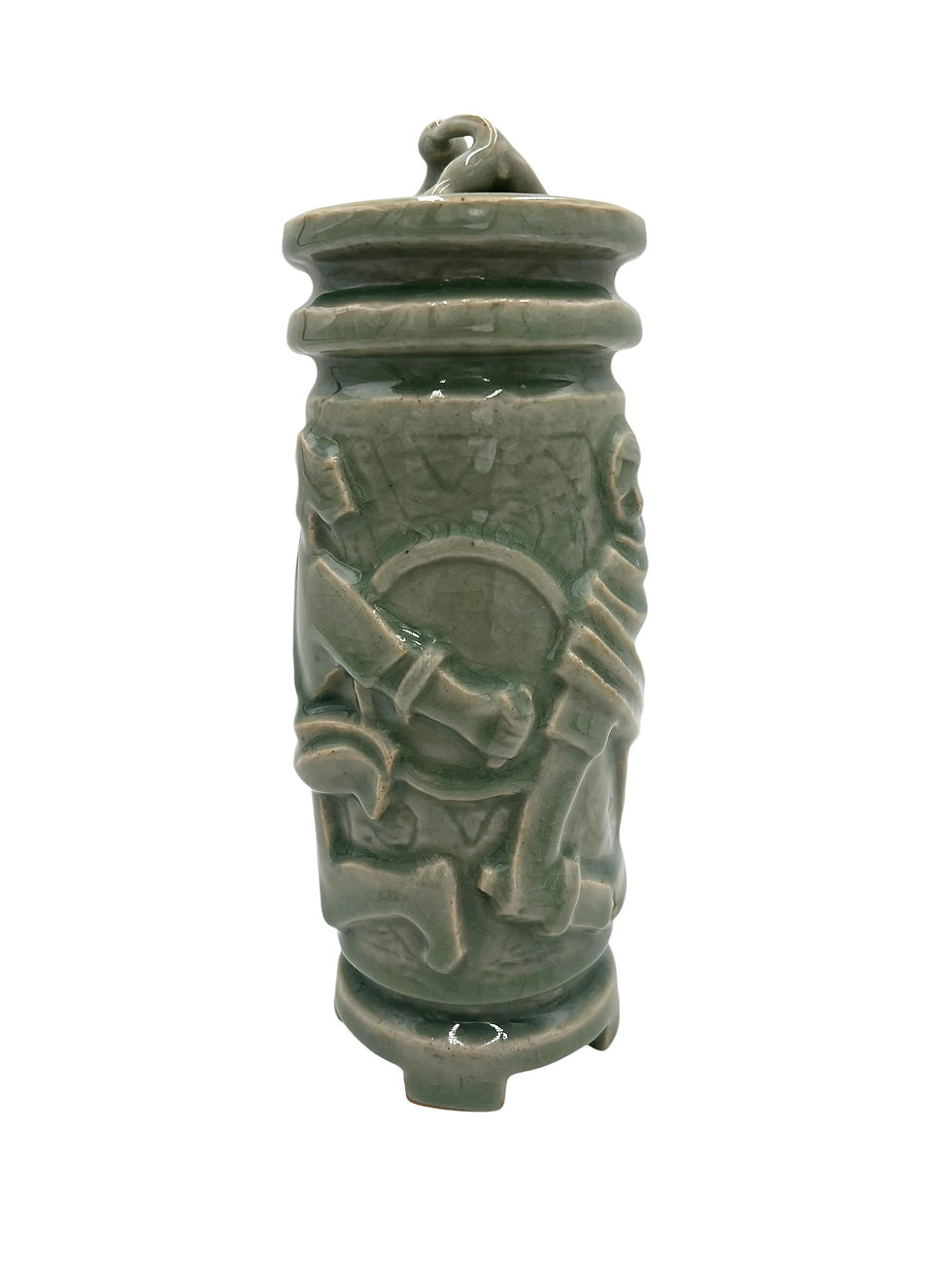 Miniaturebillede: Nr: 20100 - Cylinderformet lågkrukke - Jais Nielsen Royal Copenhagen RC