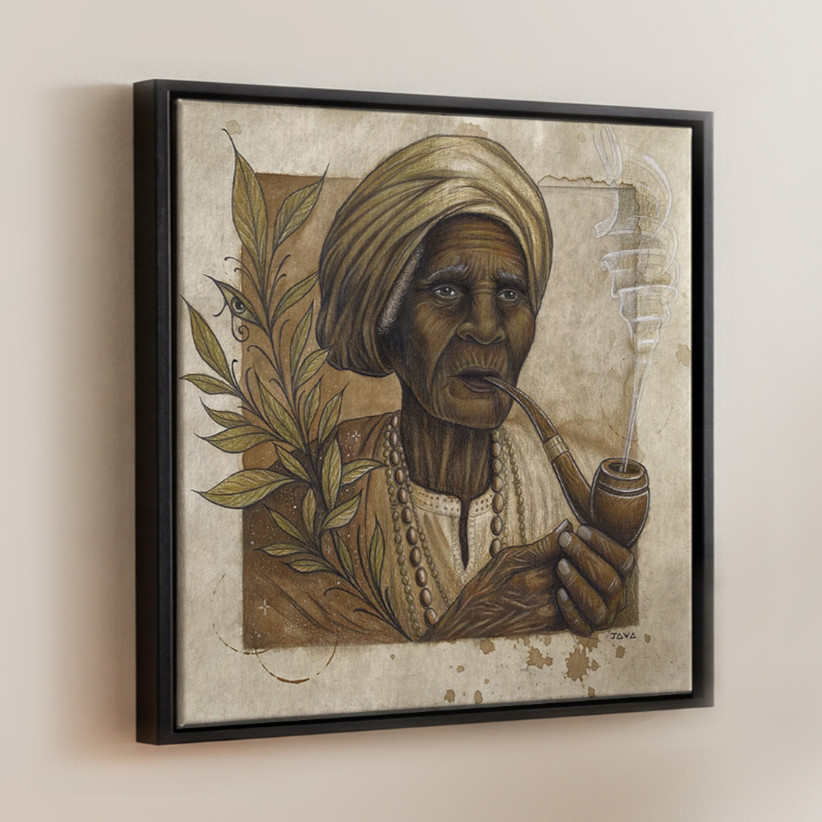 Preta Velha - Canvas + Moldura