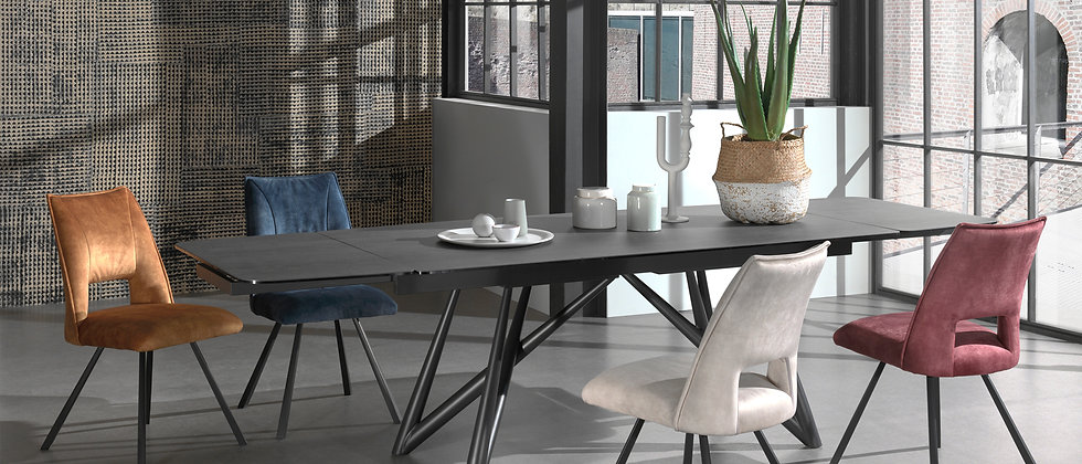 Table céramique 2 allonges HELIOS