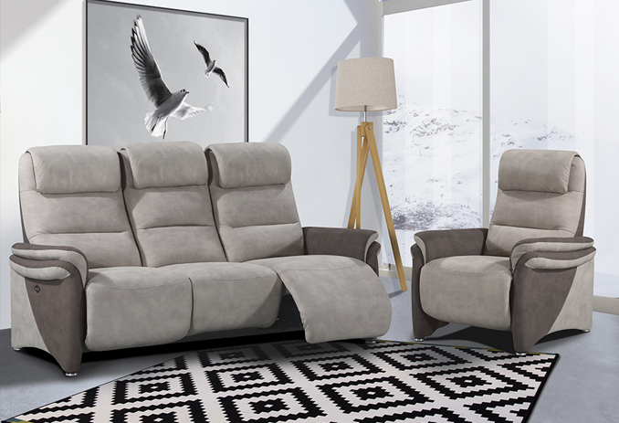 Fauteuil Cuir CENTRELEC 'Excellence' Avec Repose-pieds - Noir
