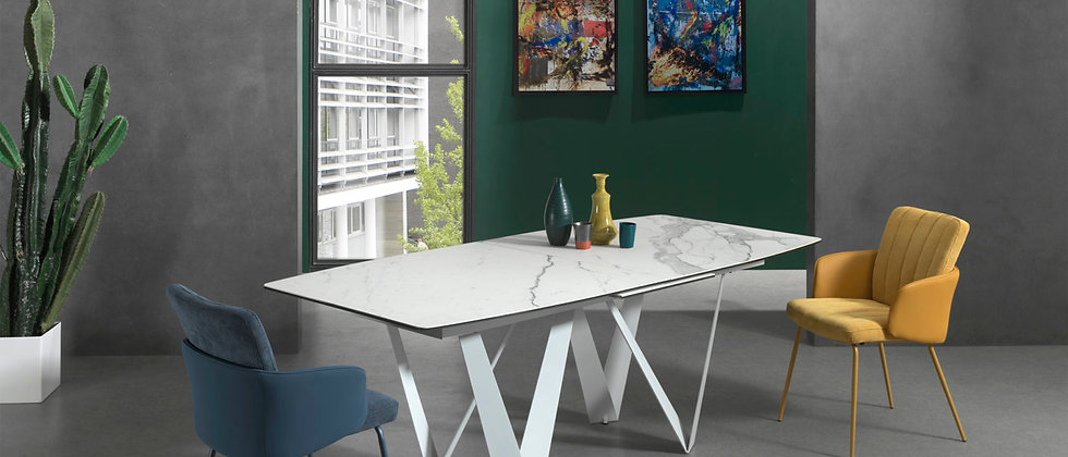 Table céramique 1 allonge ZEUS
