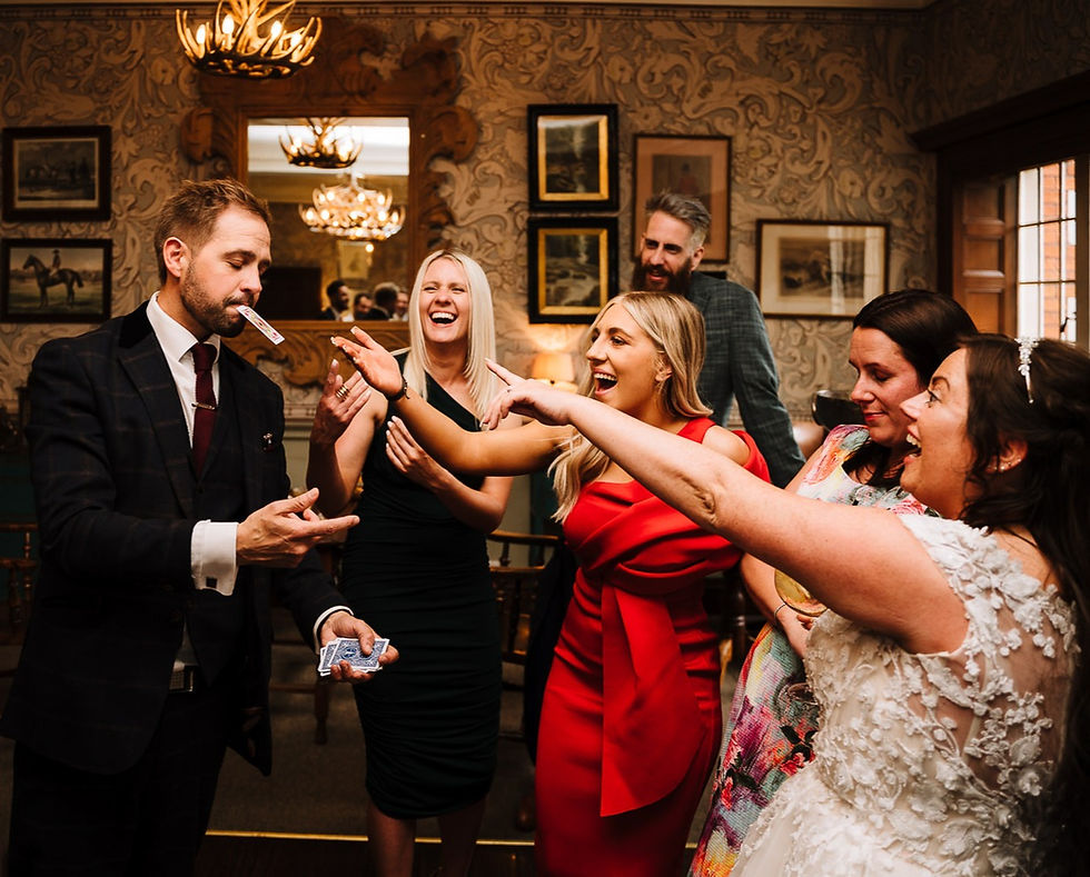 Yorkshire wedding magician blows minds