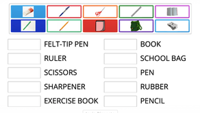 ESERCIZIO GLI OGGETTI DELLA SCUOLA - EXERCISE SCHOOL OBJECTS
