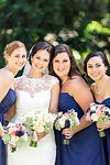 Bridal party with flowers