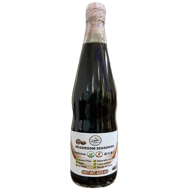 Mushroom Seasoning Soy Sauce 600 ml (No MSG), (Gluten Free & Vegan)
