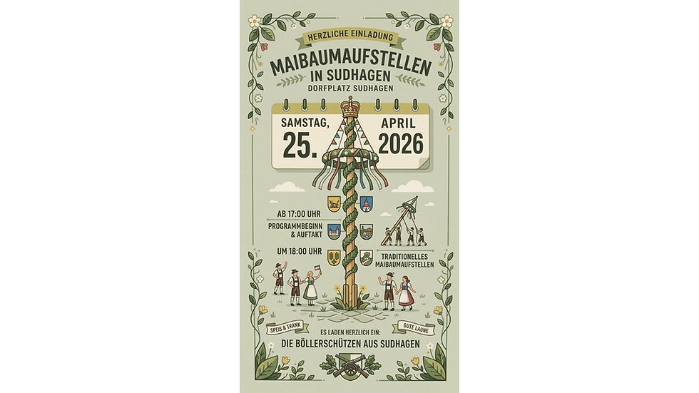 Maibaumaufstellen in Sudhagen