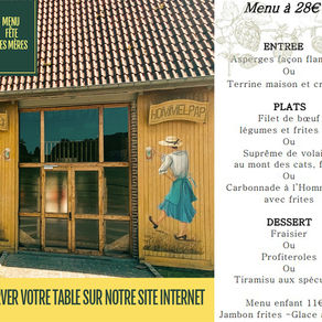 Menu spécial fête des mères :