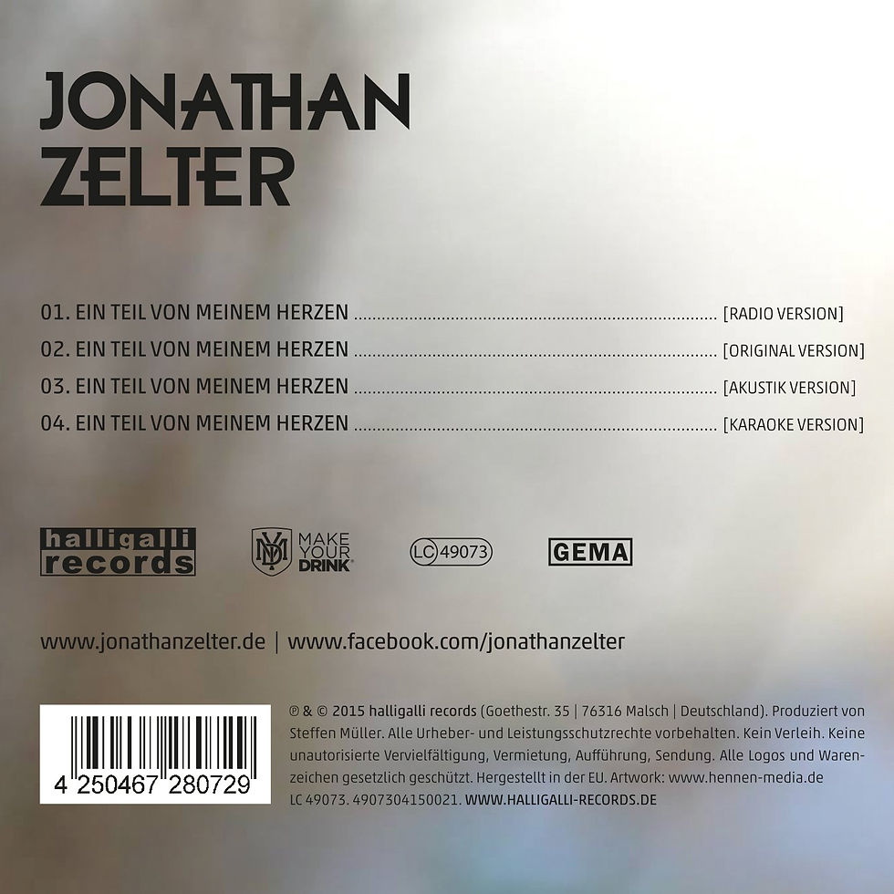 Jonathan Zelter Ein Teil Von Meinem Herzen Text Jonathan Zelter | Ein Teil von meinem Herzen