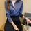 Miniatura: Satin Women Shirt Vintage Long Sleeve Blouse Women Silk Elegant Womens Tops Comm