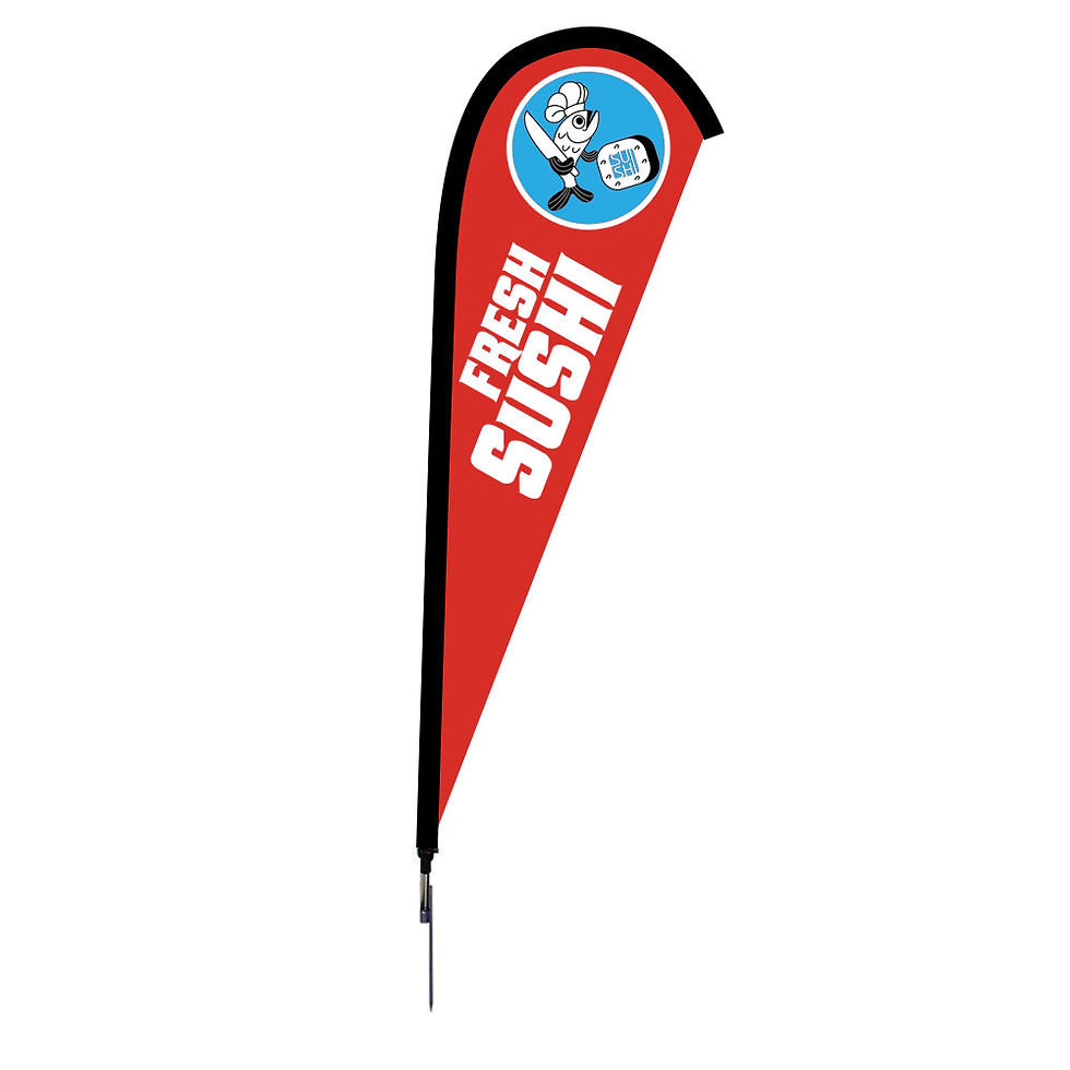 Sunbird Flag - Small 7.5' Spike Base Single-Sided Graphic Package
