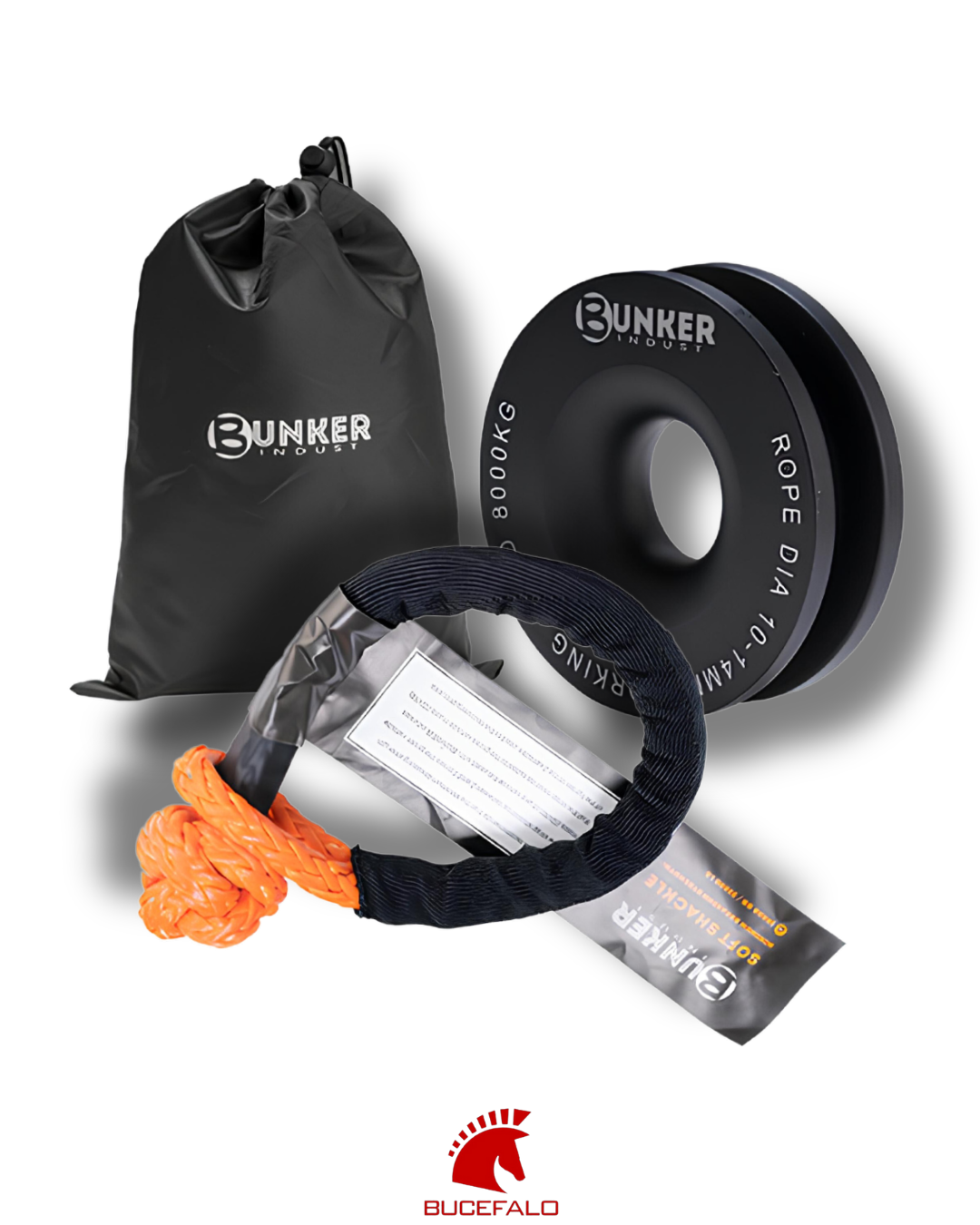 Kit de recuperación con anillo y grillete sintético.