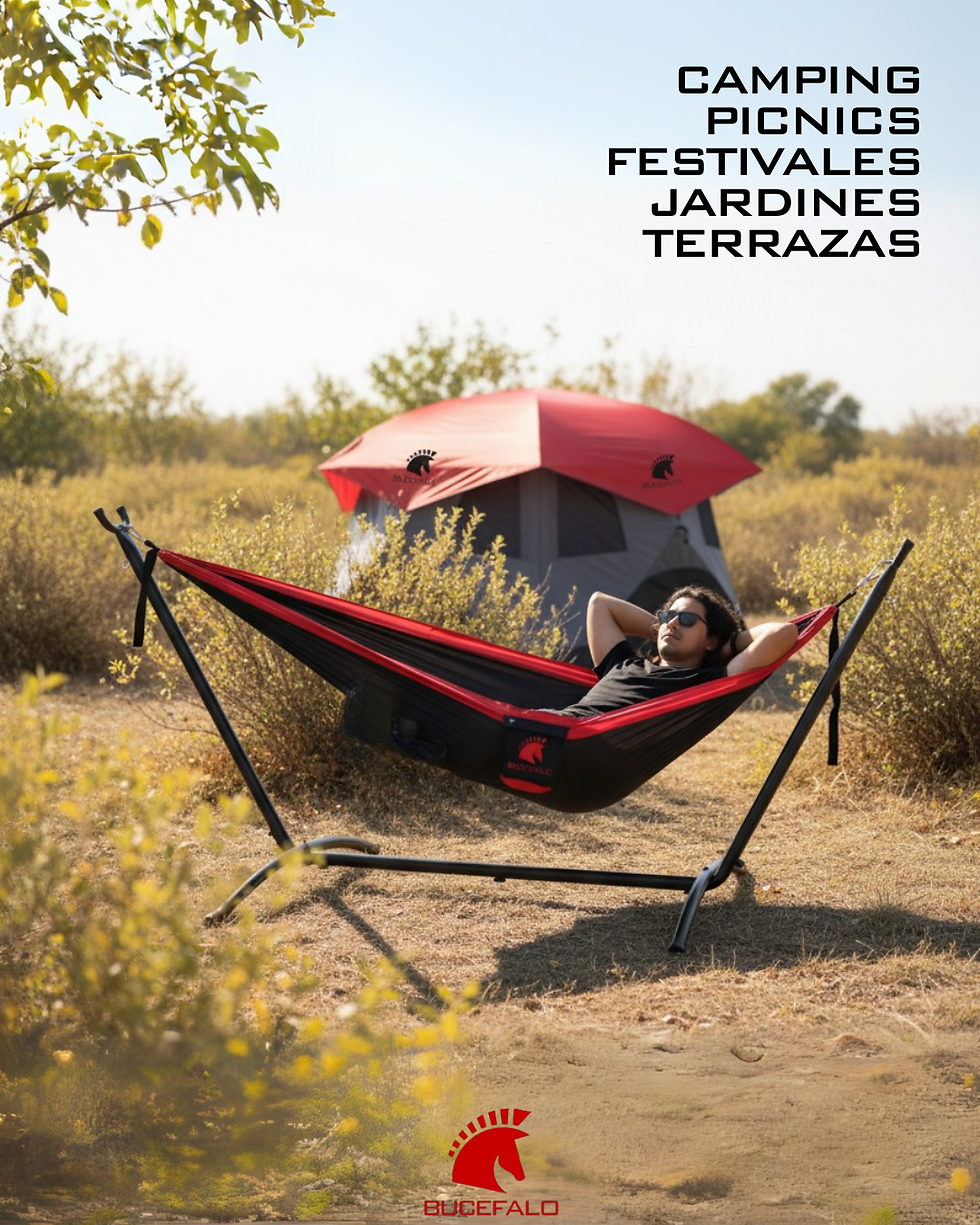 Miniatura: Base para Hamaca Portátil de Fácil Montaje | Con Hamaca y Bolso de Transporte