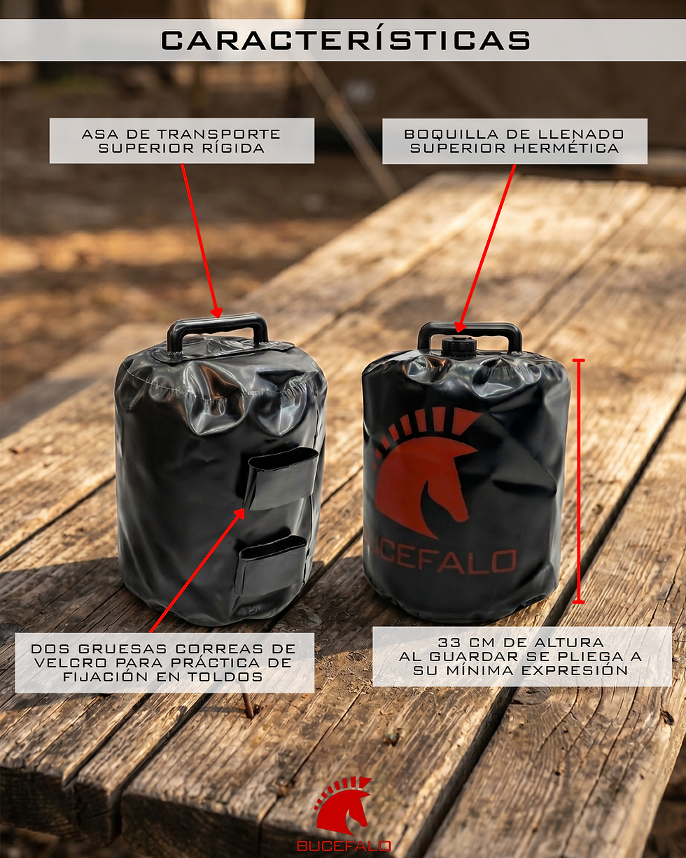 Miniatura: Bolsa de Agua Contrapeso Bucefalo (20L) | Sistema de Anclaje de Alta Resistencia