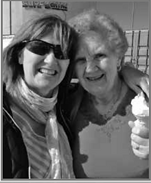 The author, Noreen Anne Roche, with her Aunt Pat, 2009.