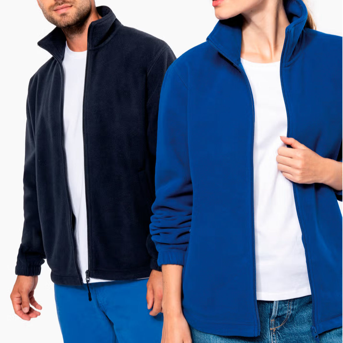 Giacca in pile regolabile con polsini elasticizzati