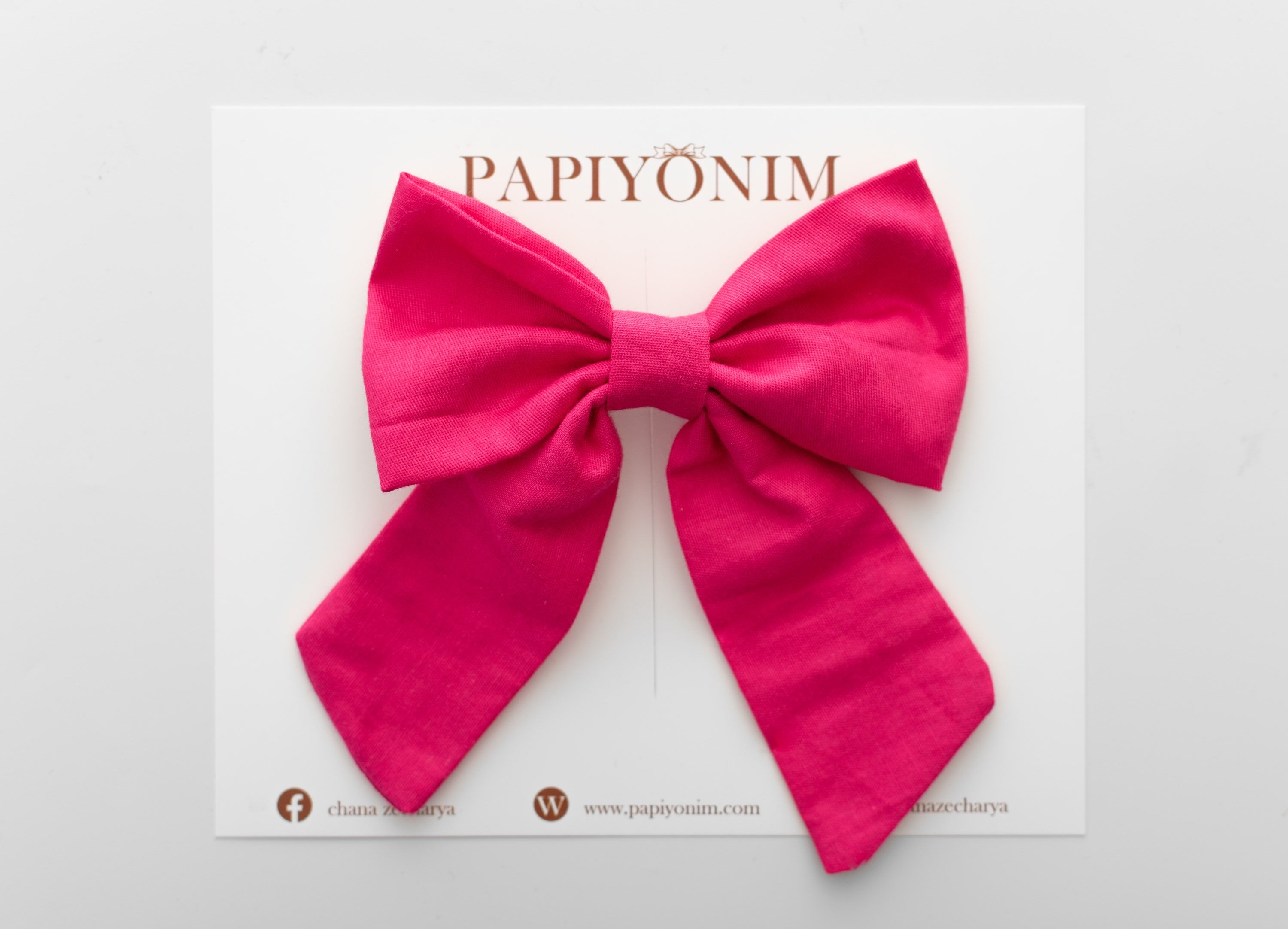 סיכת פפיון קלאסי פוקסיה -M