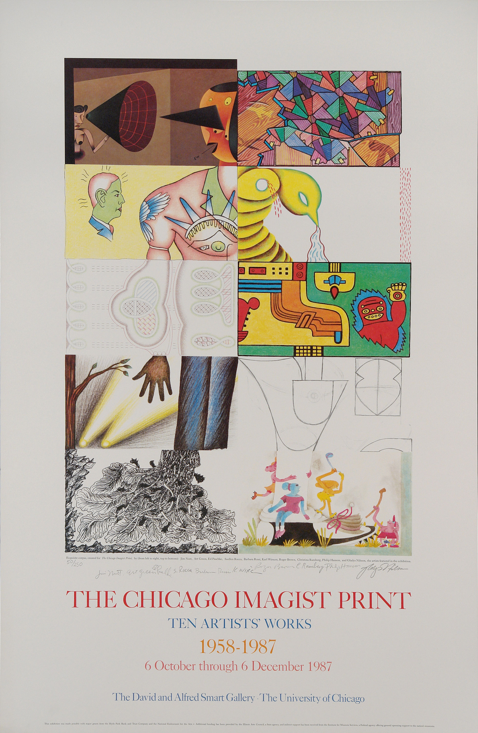 Chicago Imagist Print 1987 (Signed By All the Artists)