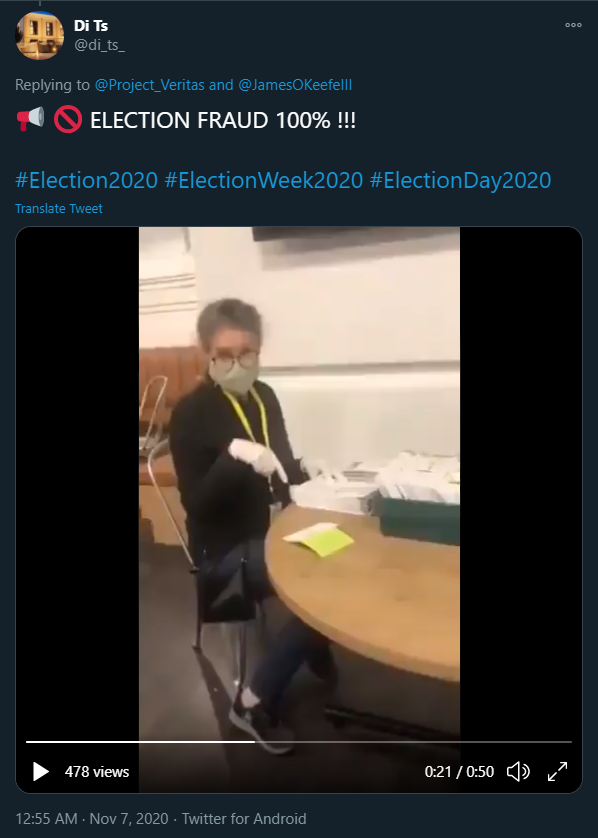 Poll Watcher Questioning Ballot Counters