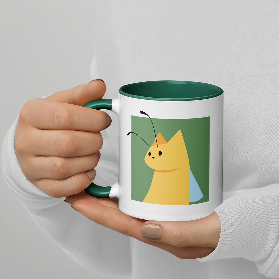 Thumbnail: Bumblecat Mug with Color Inside