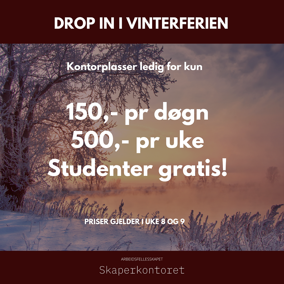 DROP IN KONTOR I VINTERFERIEN!