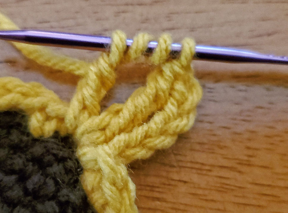 Yarn over and pull through 2 loops
