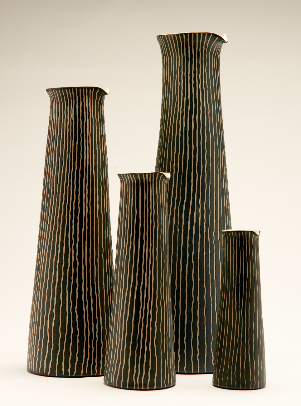 Tall Sgraffito Jugs