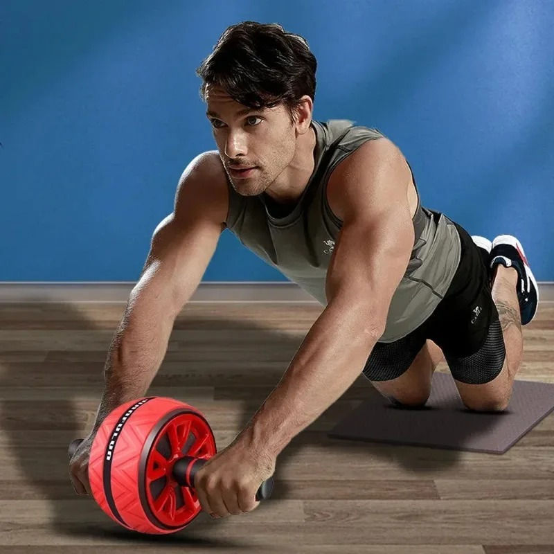 Thumbnail: Dual-Wheel Silent Ab Roller for Core Workout, Abdominal Fitness Equipment with N