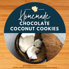 Coconut Chocolate Cookies in a Bowl