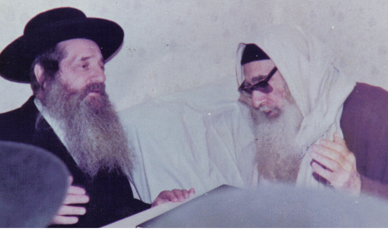 רבי מאיר אביחצירא ׳בבא מאיר׳ עם רבי שמואל הלוי וואזנר, בעל שבט הלוי זיעועכי"א