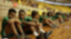 Alunos do Programa JF Volei em seu primeiro evento aberto ao público, no Ginásio Municipal.