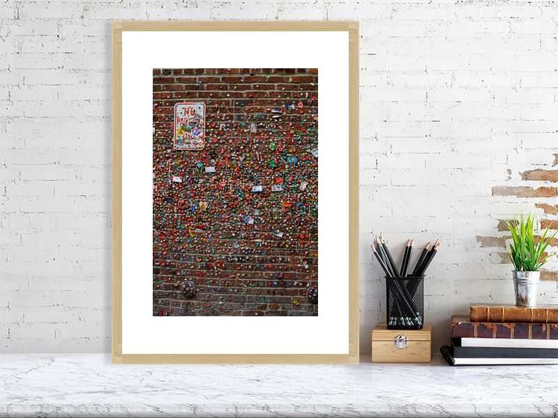 Thumbnail: gumwall (open collection - framed print) · Seattle / USA · 2019