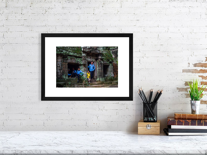 Thumbnail: guardians of the past (open collection - framed print) · Cambodia · 2015