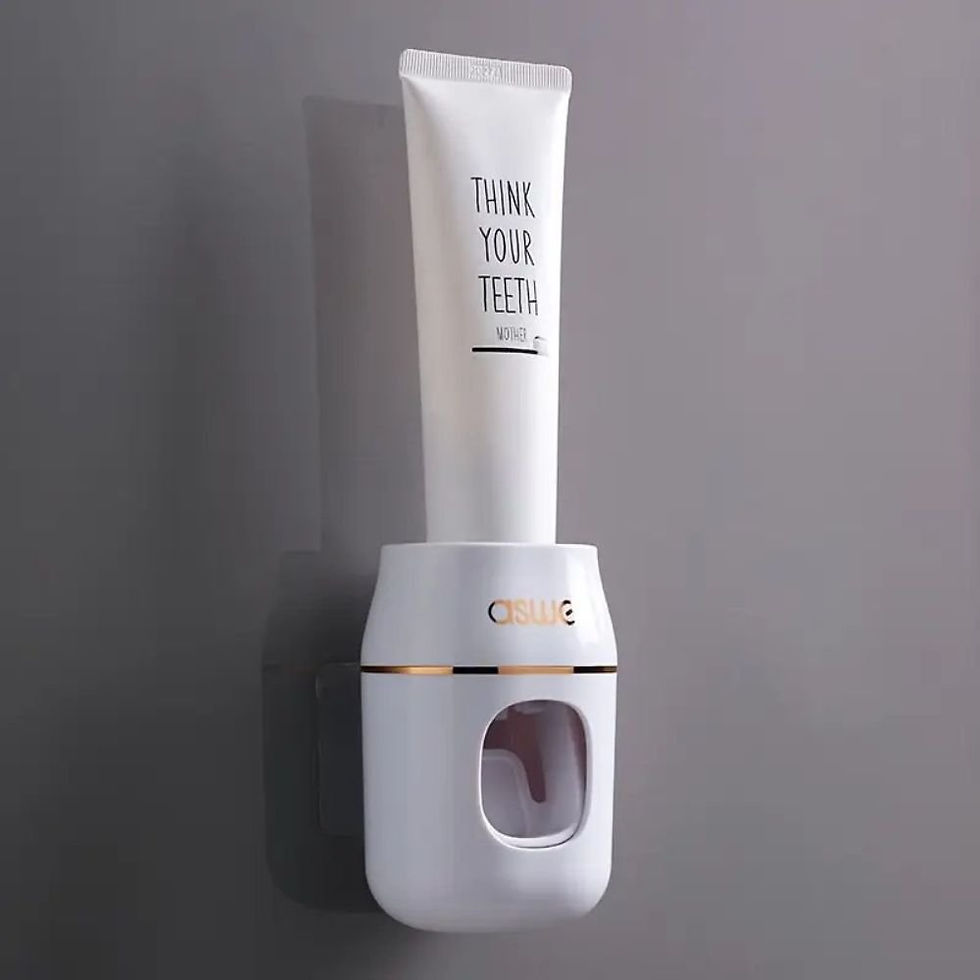 Thumbnail: Automatic Wall-Mounted Toothpaste Dispenser and Holder