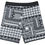 Thumbnail: MEN 4 WAY STRETCH BOARD SHORT STYLE#XC24-62"BLK/WHITE TRIBLE"
