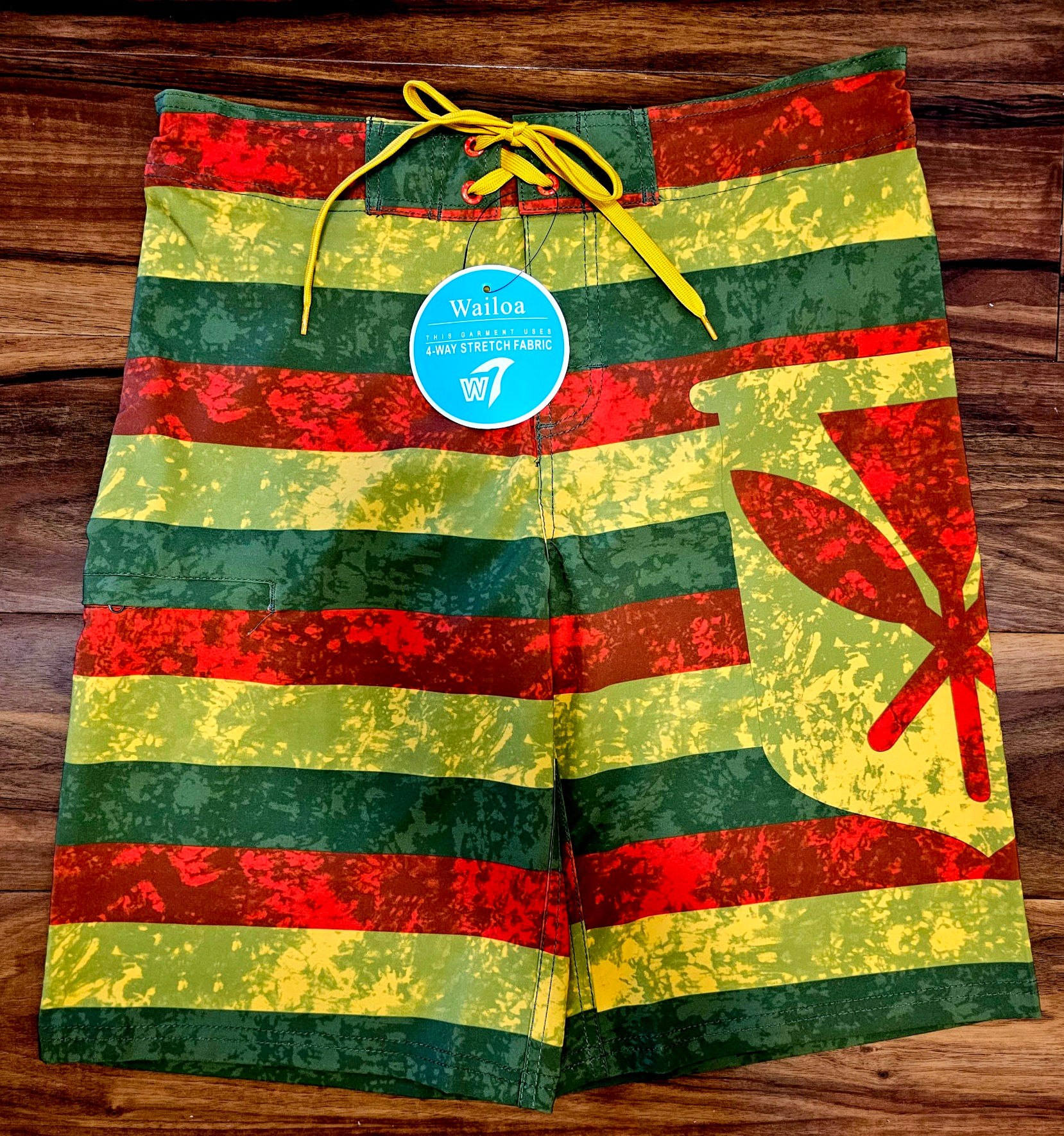 Kid's 4 WAY STRETCH Board Short "KANAKA FLAG" XC23-41"