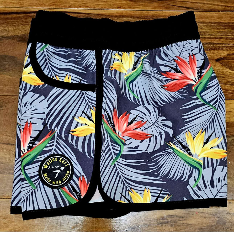 Thumbnail: LADY VOLLEY SHORT STYLE#LD22-15 "RED/YELLOW BIRD PARADISE"