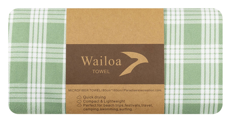 Thumbnail: MICROFIBER BEACH TOWEL, STYLE#TOWEL-74"GREEN PALAKA"