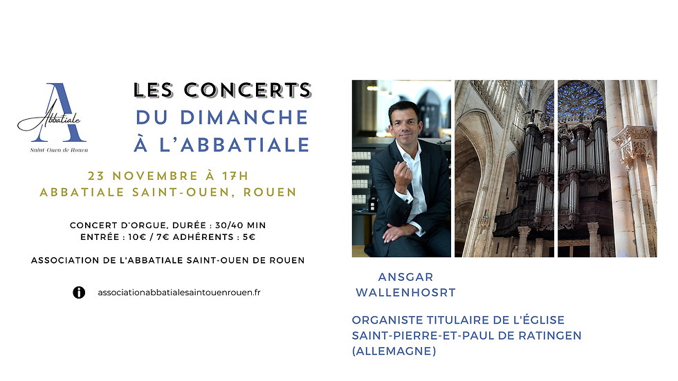 Les concerts du dimanche à l'Abbatiale - Ansgar WALLENHOSRT