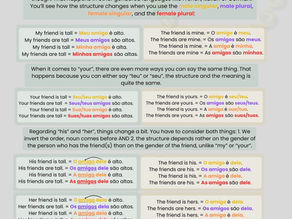 Possessive adjectives and pronouns in Brazilian Portuguese
