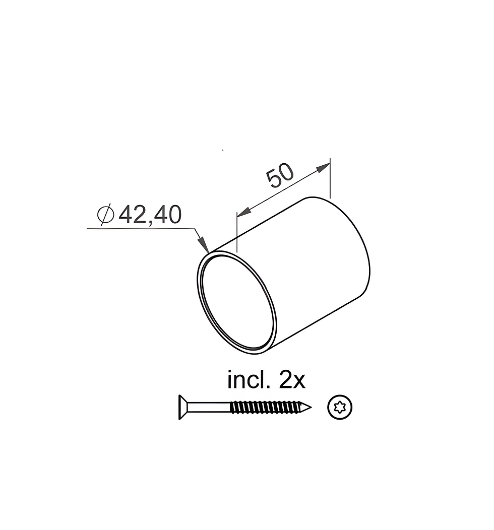 Miniaturbild: Edelstahl-HDL-Verbinder, ø 42,4mm