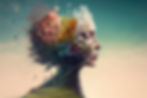 A head with leafs