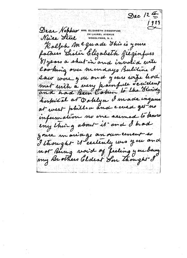 Elizabeth McQuade Ziegenfuss letter to Ralph Richard McQuade p1.jpg