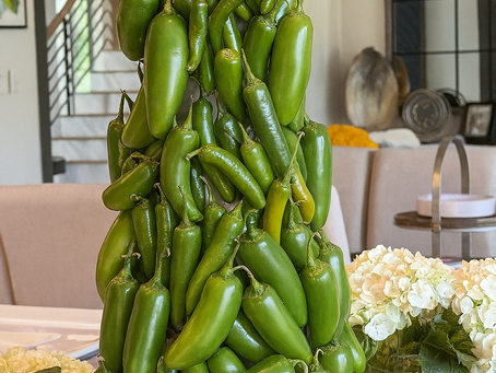 Green Pepper Tower Centerpiece