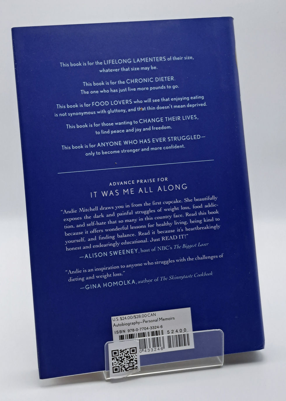 It Was Me All Along by Andie Mitchell Memoir