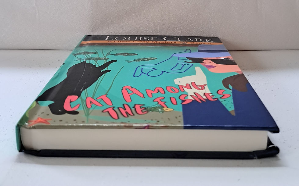 Thumbnail: Cat Among the Fishes by Louise Clark (9 Lives Cozy Mystery Book 5)