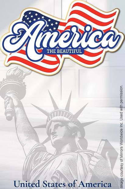 Statue of Liberty with American flag celebrating America's 250th anniversary and the enduring story of the United States.