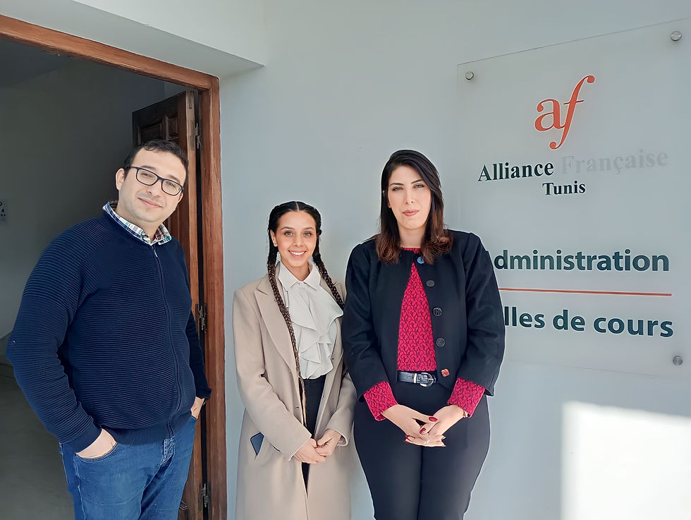 Avec la chargée clientèle de la CCI Paris et Nidhal HAMROUNI