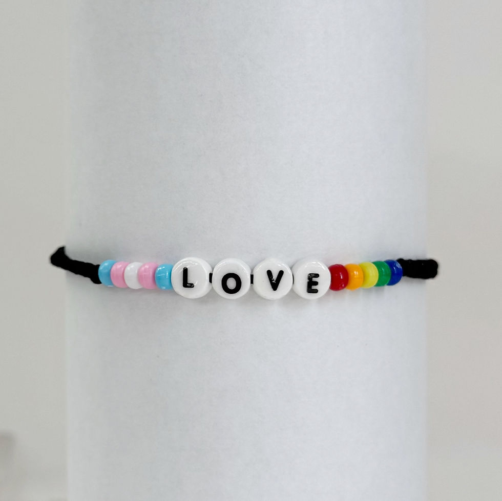 Thumbnail: Pride / Trans Love Reclaimed Stretch Adjustable Bracelet